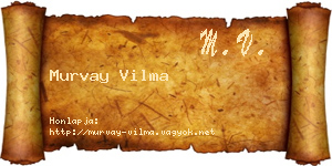 Murvay Vilma névjegykártya